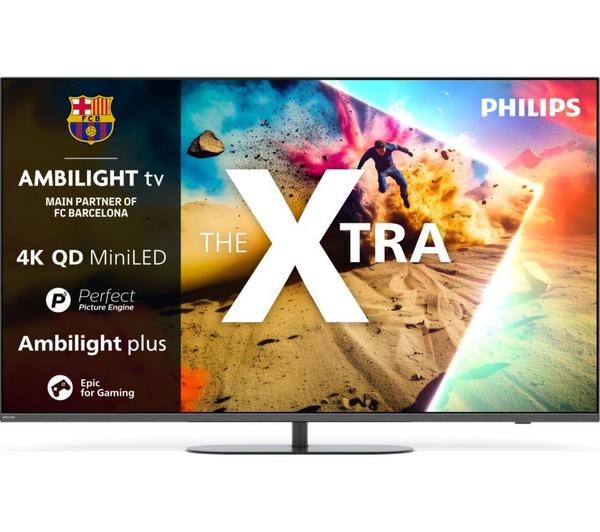 PHILIPS The Xtra MLED950 65\" QD-Mini LED 4K HDR Ambilight Smart TV with Freely - 65MLED950/12