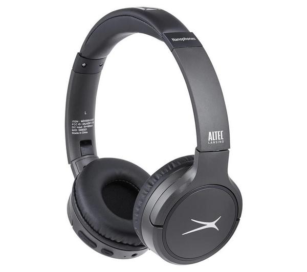 ALTEC LANSING NanoPhones Wireless Bluetooth Headphones - Charcoal grey